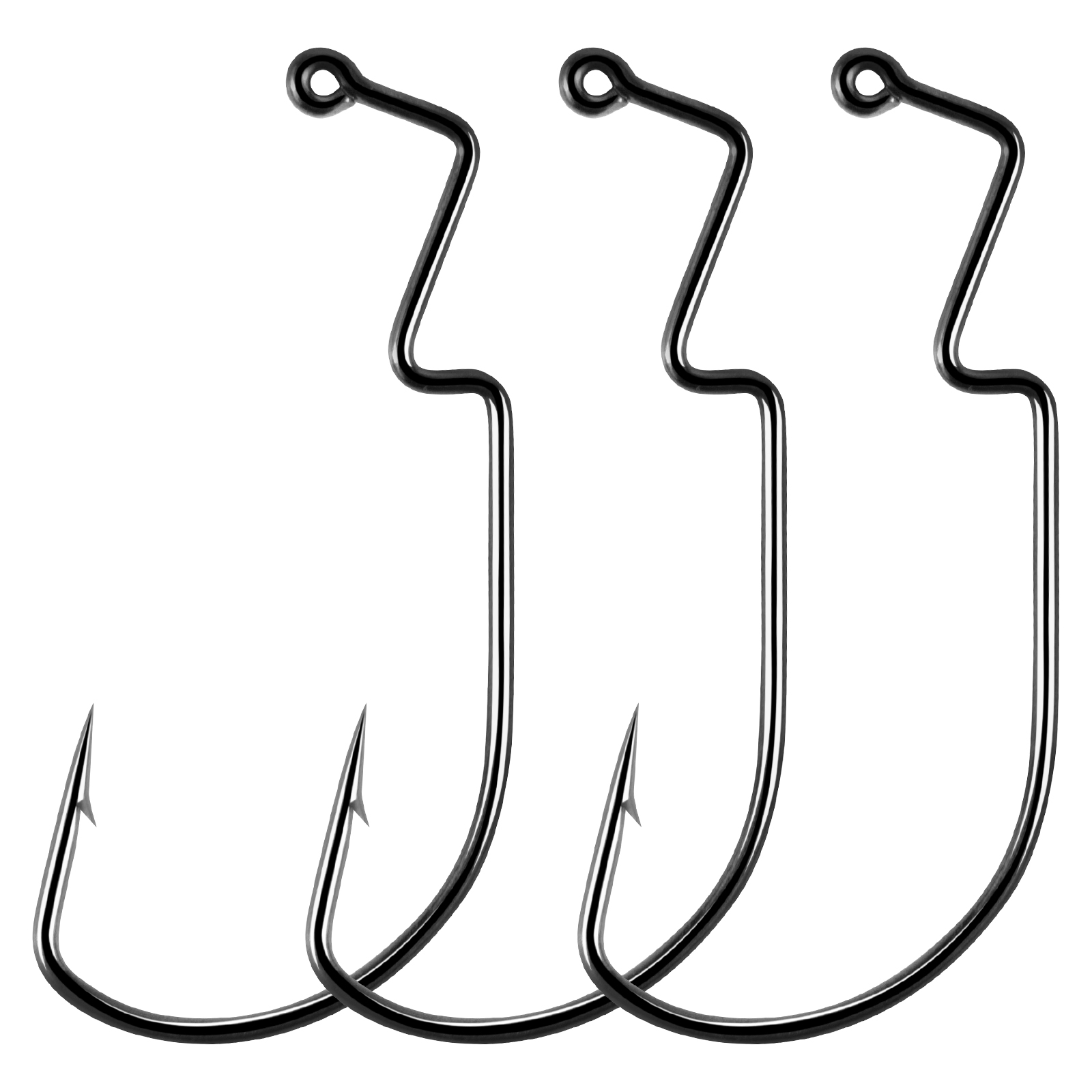 Fishing Hook Offset - 30 قطعة خطاف دودة متعدد الأوفست