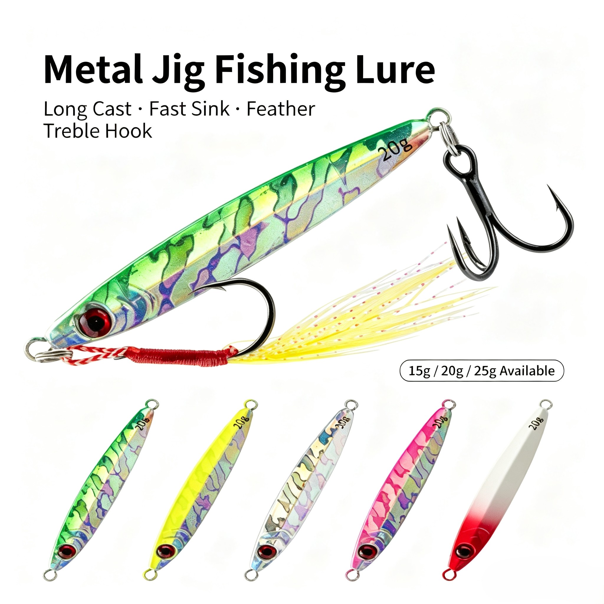 Fishing Hook Treble - مجموعة من 3 قطع من طُعم