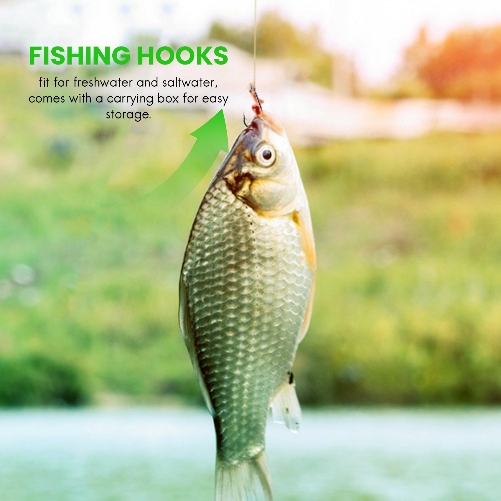 وصول جديد 500 قطعة/مجموعة بأحج - مراجعة Fishing Hook Box وسعره