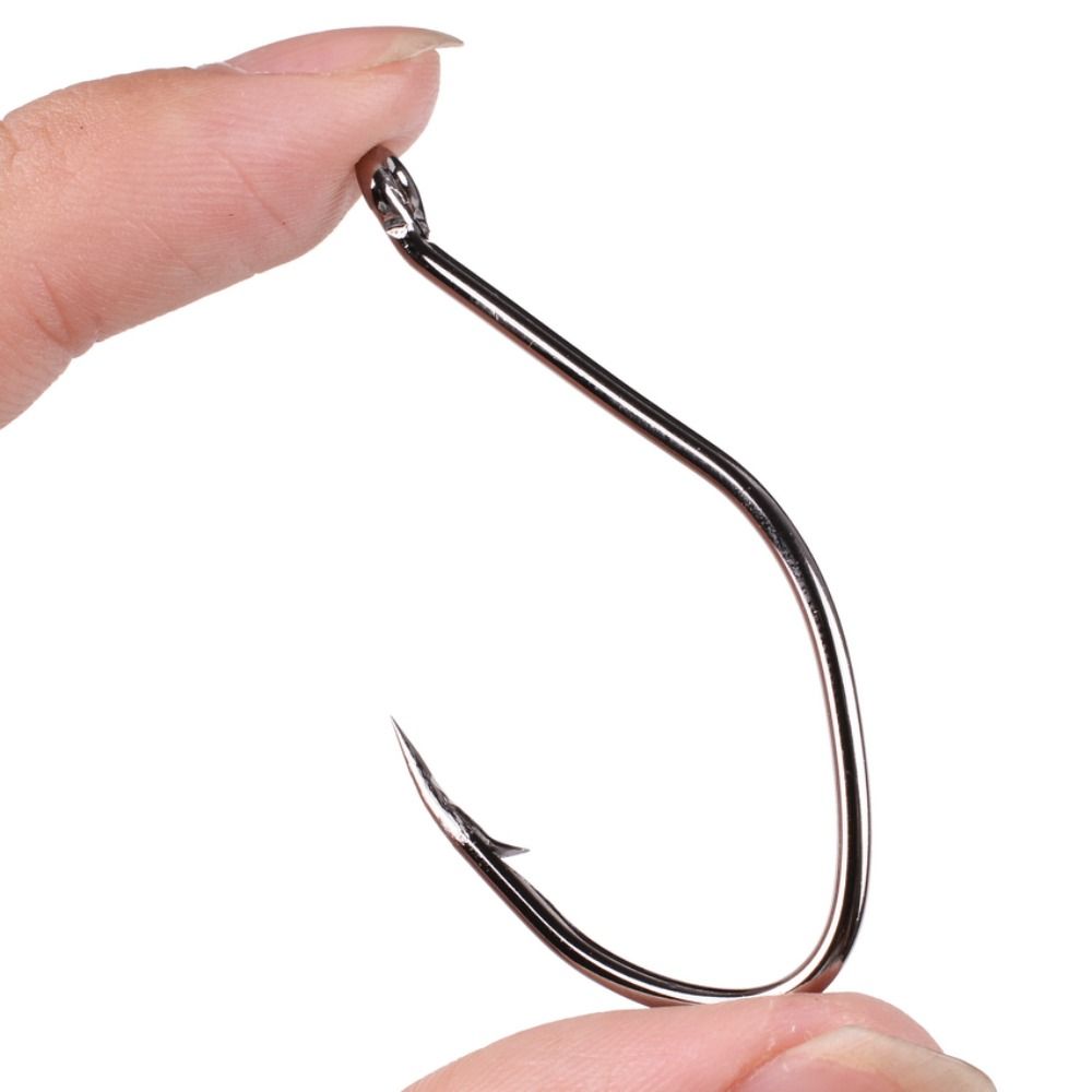 10 قطعة/صندوق الشائكة سمك السل - مراجعة Fishing Hook Offset وسعره