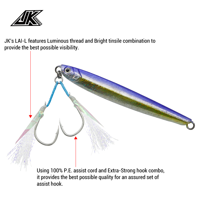 JK LAI-L الشاطئ القفز ضوء مساع - مراجعة Fishing Hook Assortment وسعره