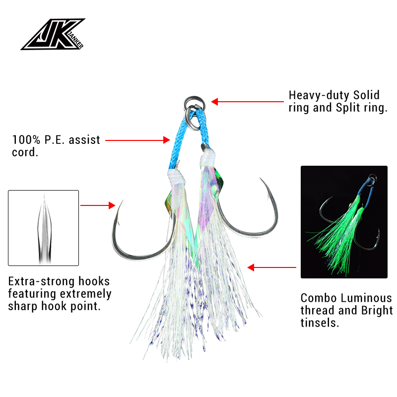 JK LAI-L الشاطئ القفز ضوء مساع - مراجعة Fishing Hook Assortment وسعره