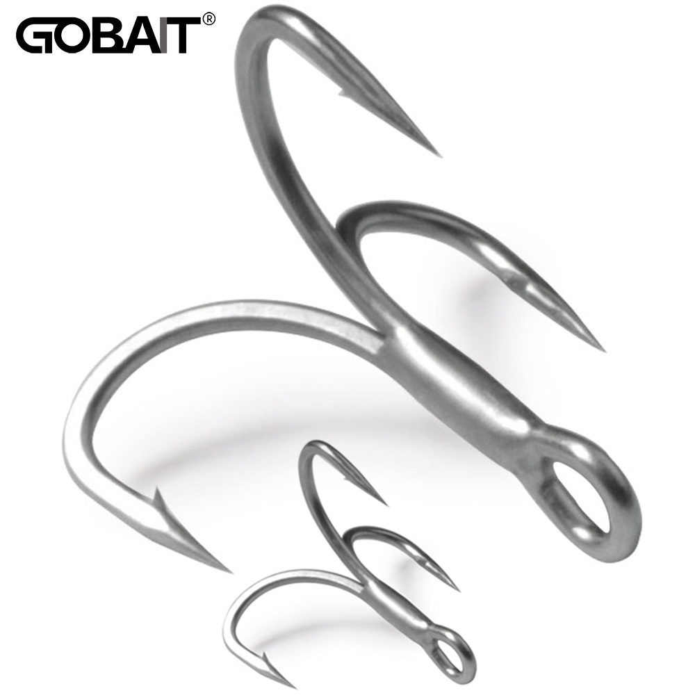 GOBAIT 20 قطعة خطاف ثلاثي 2 #  - مراجعة Fishing Hook Offset وسعره
