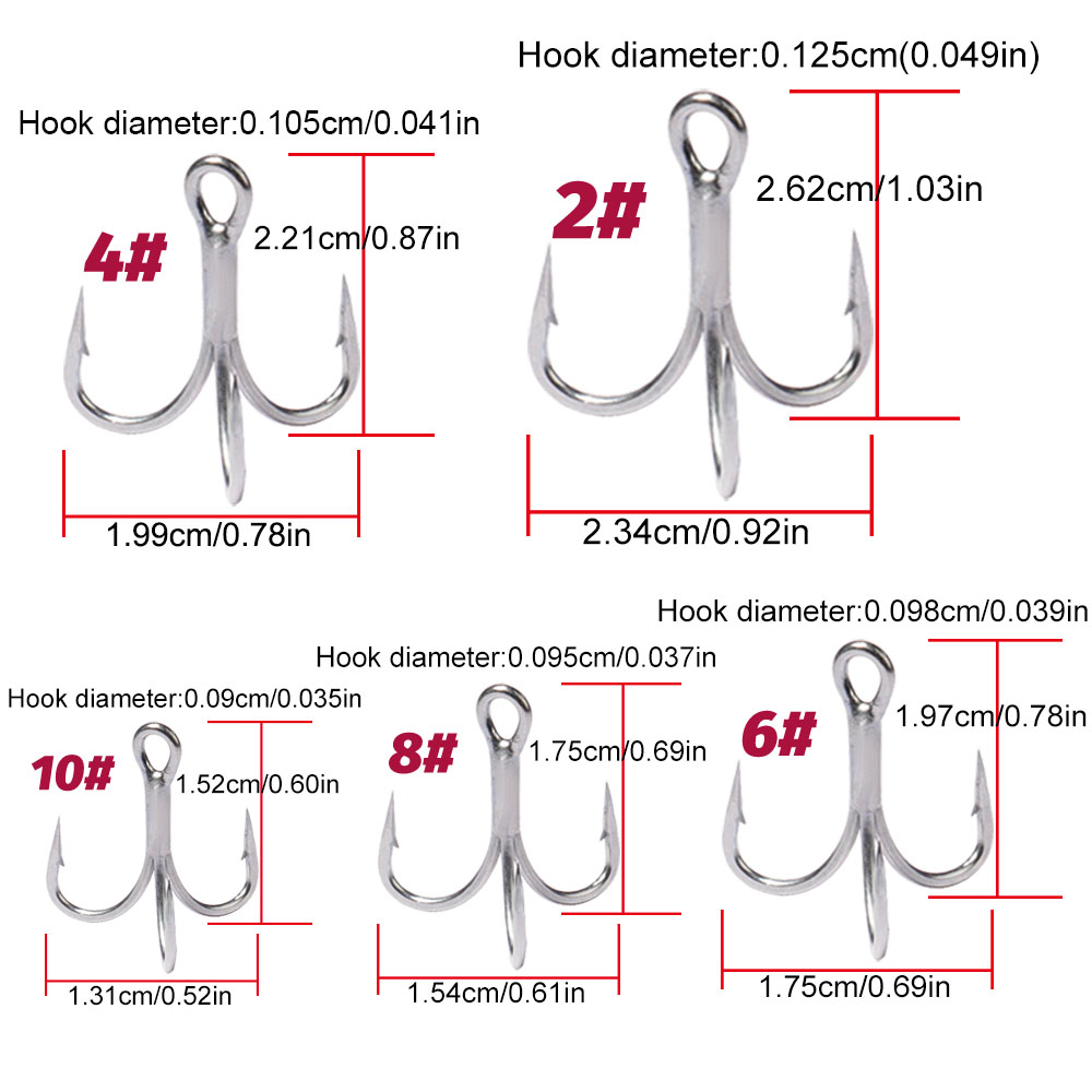 GOBAIT 20 قطعة خطاف ثلاثي 2 #  - مراجعة Fishing Hook Offset وسعره